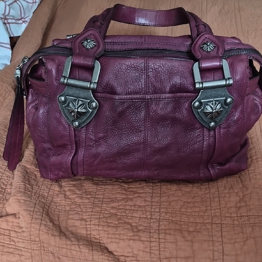 B. Makowsky Women's Purple Leather Handbag